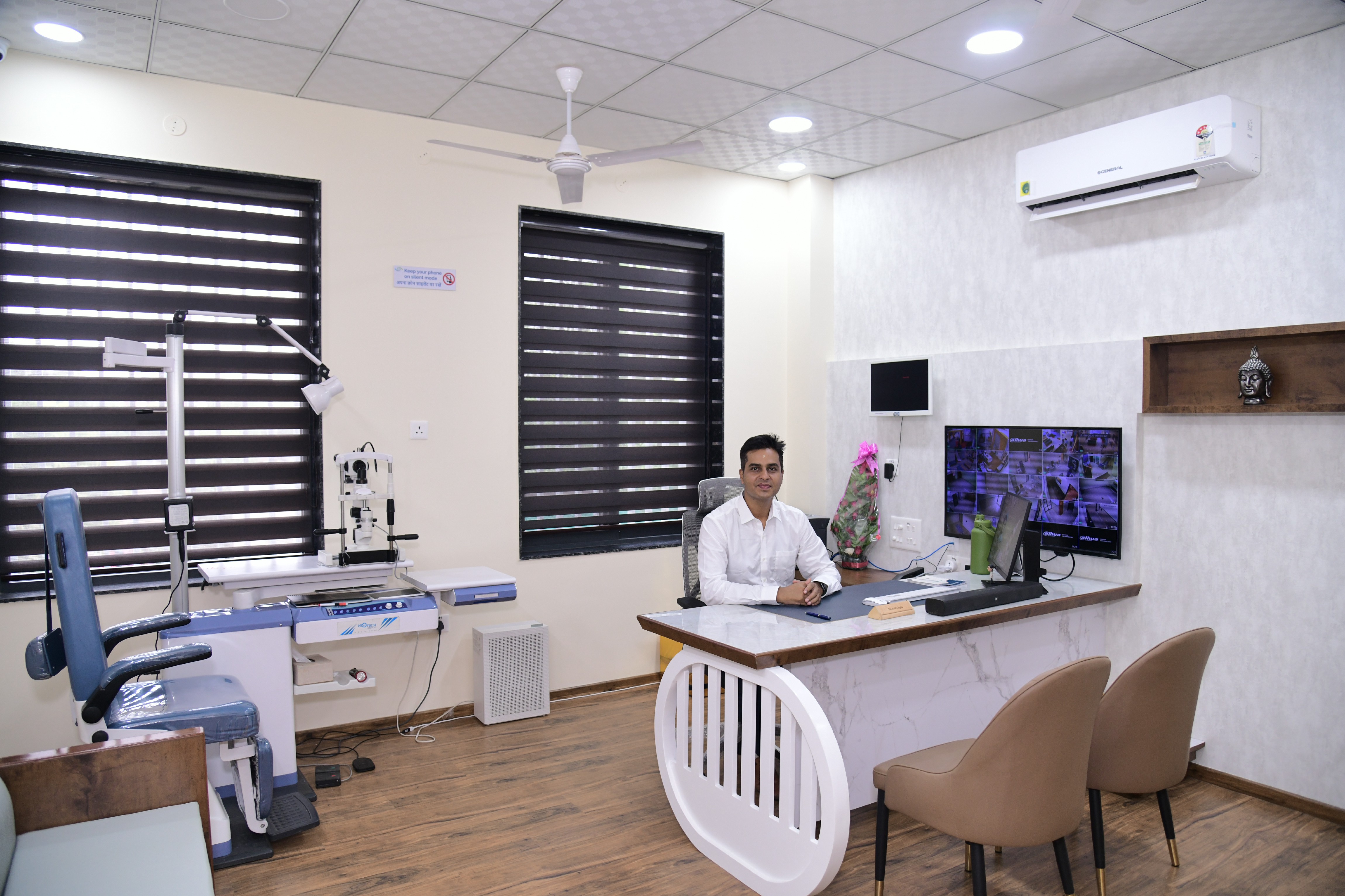 Professional eye examination at JEDH ophthalmology department